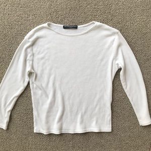 Brandy Melville White ribbed Shirt